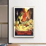 affiche vintage dinosaure