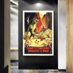 affiche vintage dinosaure