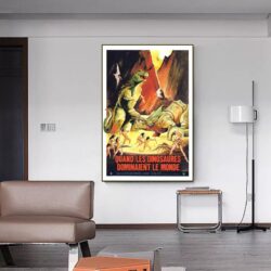 affiche vintage dinosaure