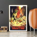affiche vintage dinosaure