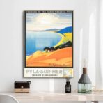 affiche vintage dune du pyla