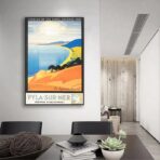 affiche vintage dune du pyla