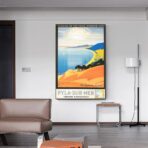 affiche vintage dune du pyla