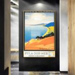 affiche vintage dune du pyla