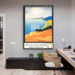 affiche vintage dune du pyla