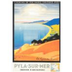 affiche vintage dune du pyla