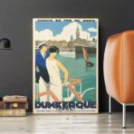 affiche vintage dunkerque