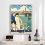 affiche vintage dunkerque