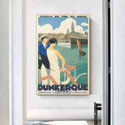 affiche vintage dunkerque
