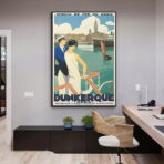 affiche vintage dunkerque
