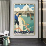 affiche vintage dunkerque