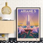 affiche vintage espace