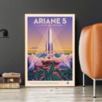 affiche vintage espace