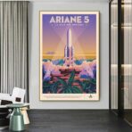 affiche vintage espace