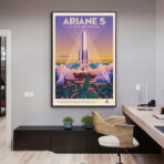 affiche vintage espace