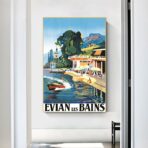 affiche vintage évian les bains