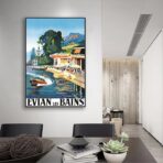 affiche vintage évian les bains
