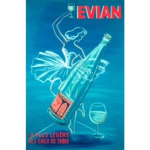 affiche vintage evian