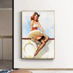 affiche vintage femme