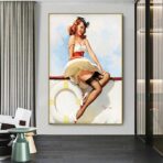 affiche vintage femme