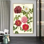 affiche vintage fleur