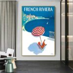 affiche vintage french riviera