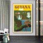 affiche vintage guyane
