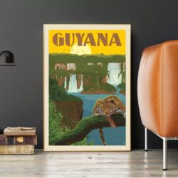 affiche vintage guyane
