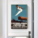 affiche vintage gymnastique