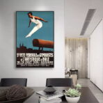 affiche vintage gymnastique