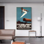 affiche vintage gymnastique