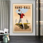 affiche vintage handball