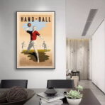 affiche vintage handball