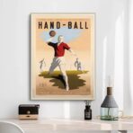 affiche vintage handball
