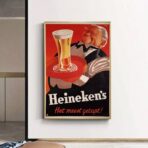 affiche vintage heineken