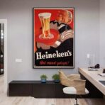 affiche vintage heineken