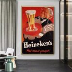 affiche vintage heineken