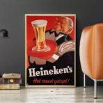 affiche vintage heineken