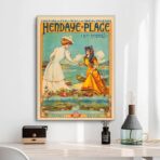 affiche vintage hendaye