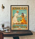affiche vintage hendaye