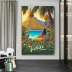affiche vintage hendaye
