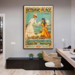 affiche vintage hendaye