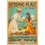 affiche vintage hendaye