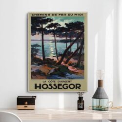 affiche vintage hossegor
