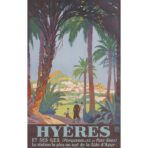 affiche vintage hyères