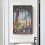 affiche vintage hyères