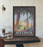 affiche vintage hyères