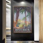affiche vintage hyères