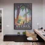 affiche vintage hyères