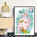 affiche vintage ile maurice